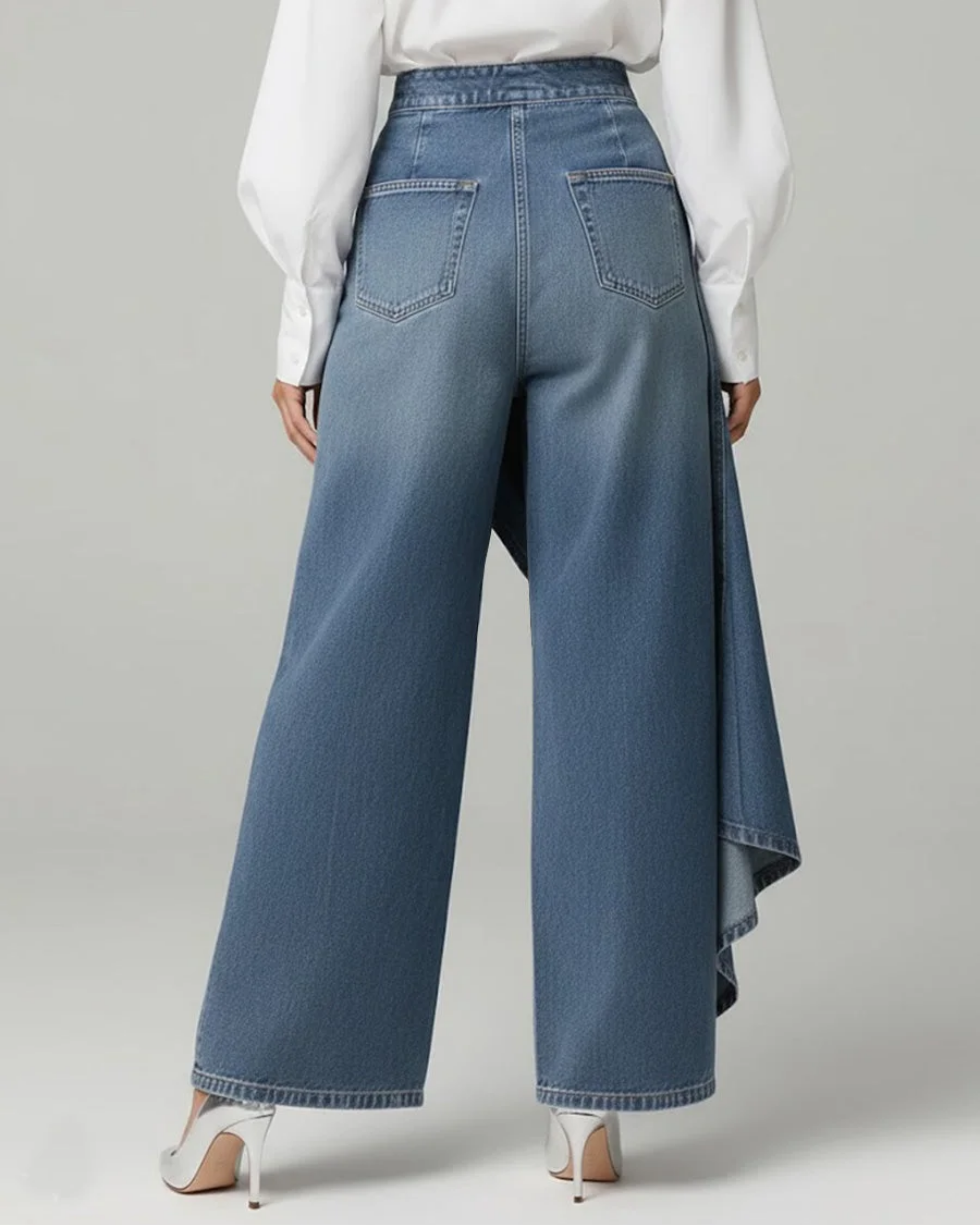 Chloe - Vaquero Wide Leg Botones
