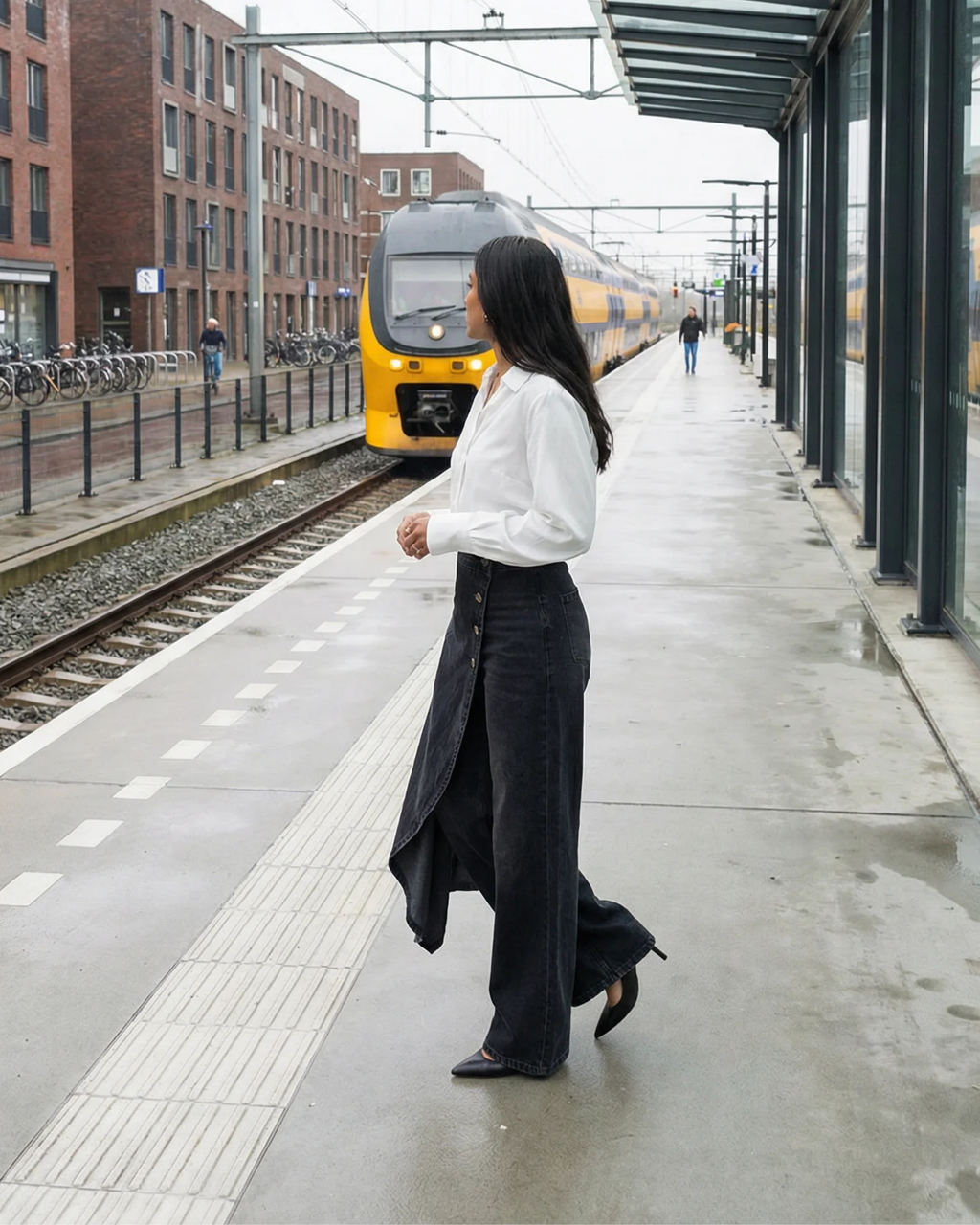 Chloe - Vaquero Wide Leg Botones