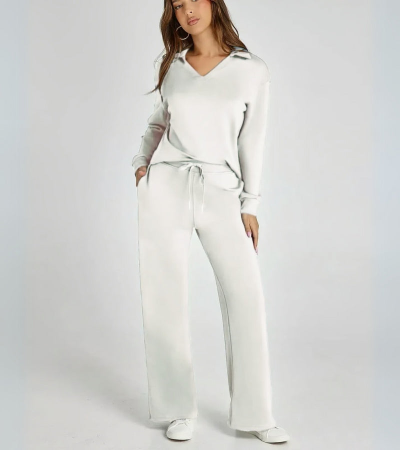 Lucia - Conjunto de dos piezas con pantalones acampanados