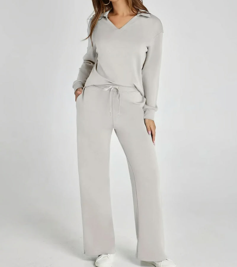 Lucia - Conjunto de dos piezas con pantalones acampanados