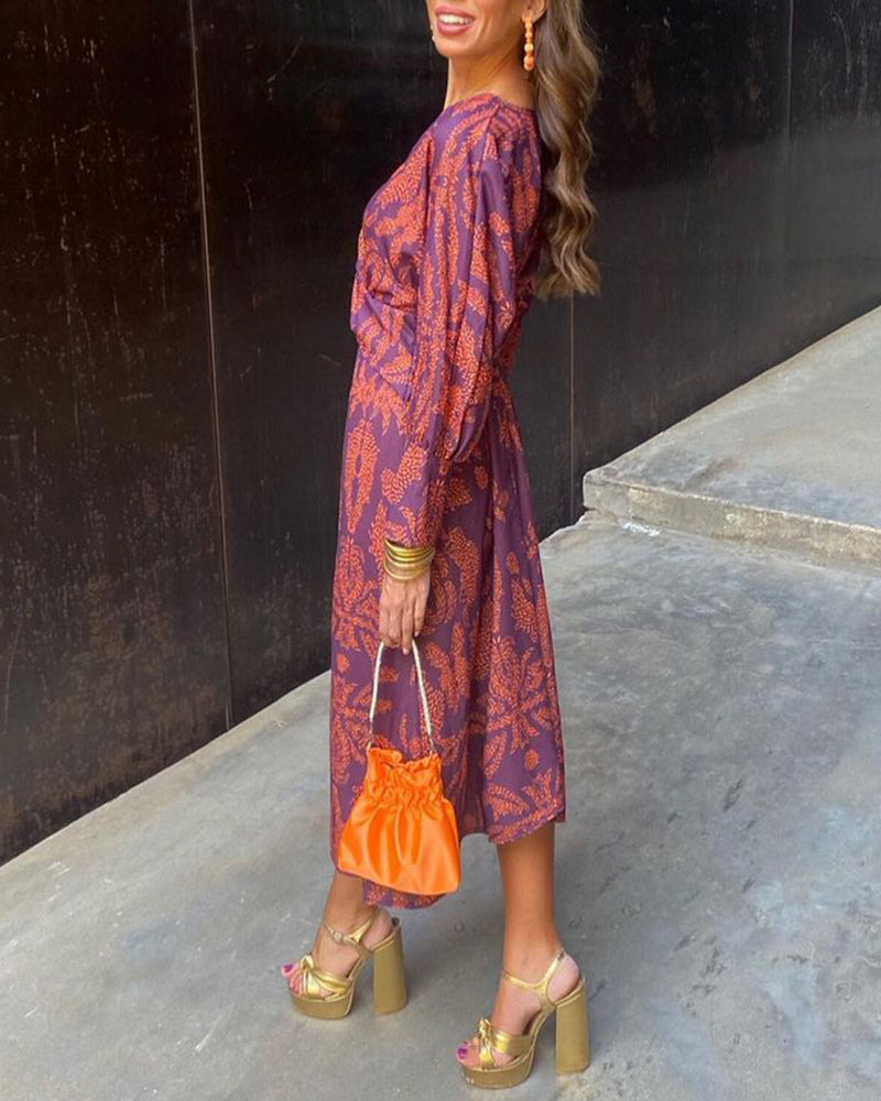 Isabela - Vestido midi elegante con estampado floral