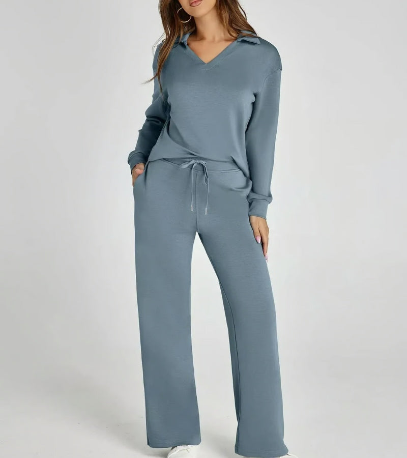 Lucia - Conjunto de dos piezas con pantalones acampanados