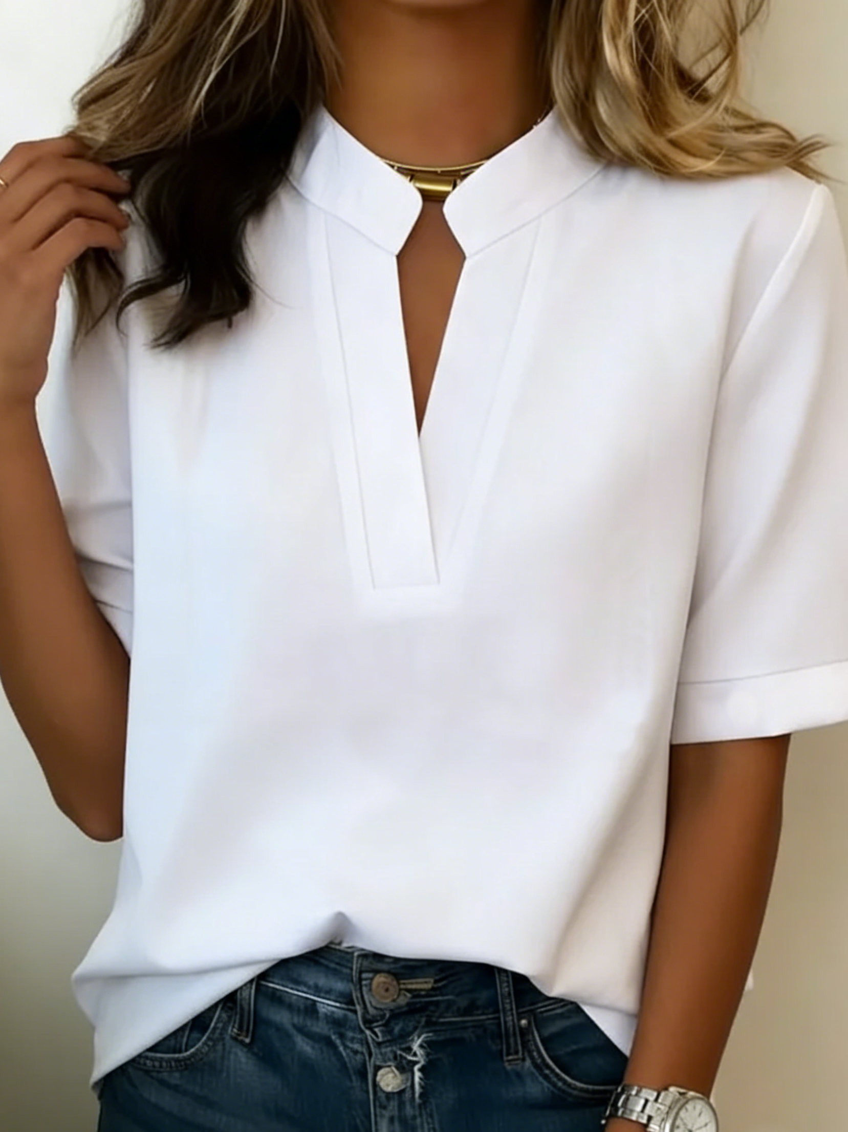 Clara - Blusa Elegante Cuello V