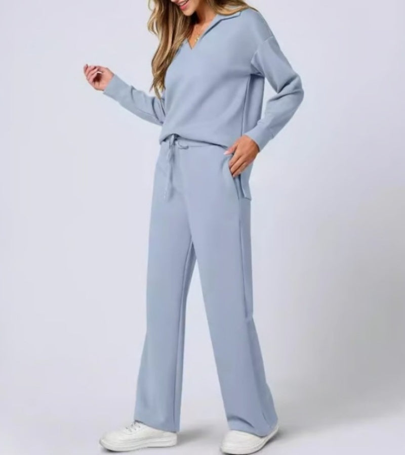 Lucia - Conjunto de dos piezas con pantalones acampanados