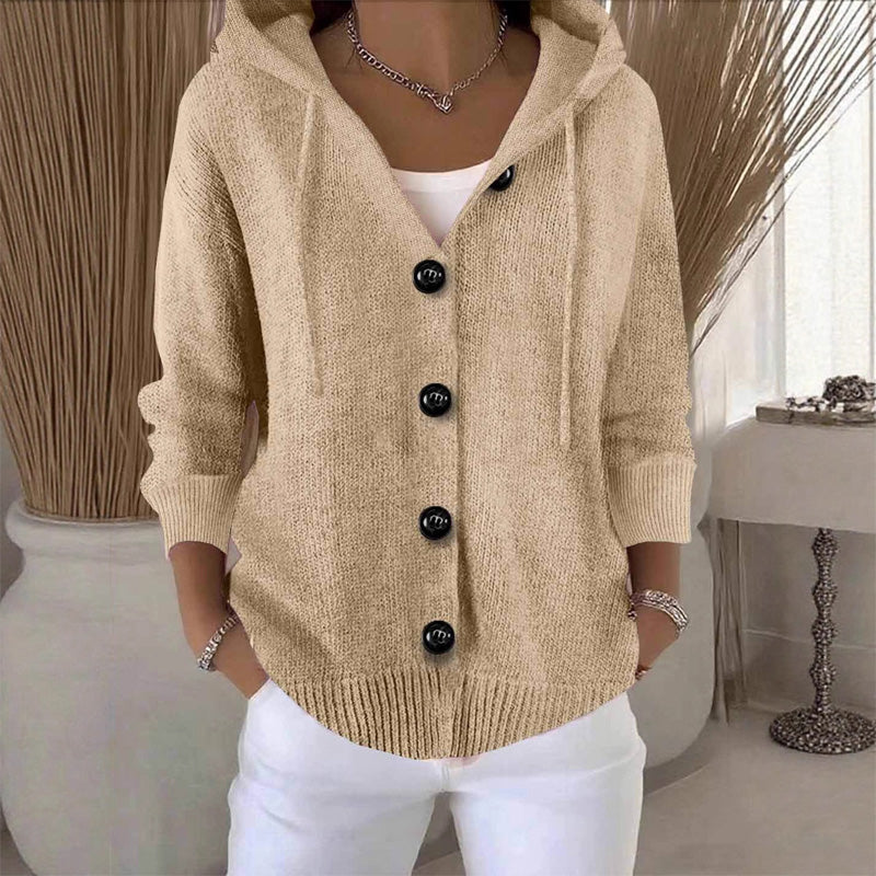Elena - Chaqueta cárdigan de manga larga con botones