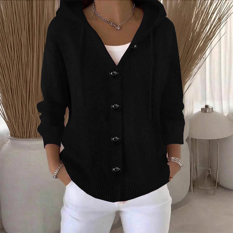 Elena - Chaqueta cárdigan de manga larga con botones