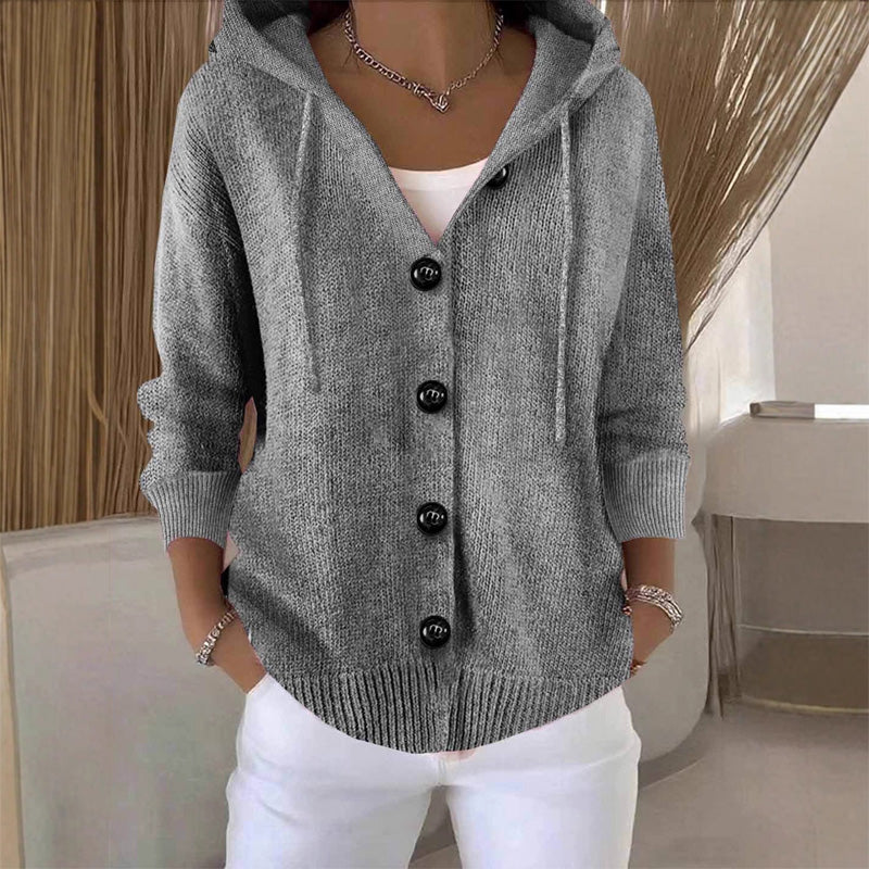 Elena - Chaqueta cárdigan de manga larga con botones