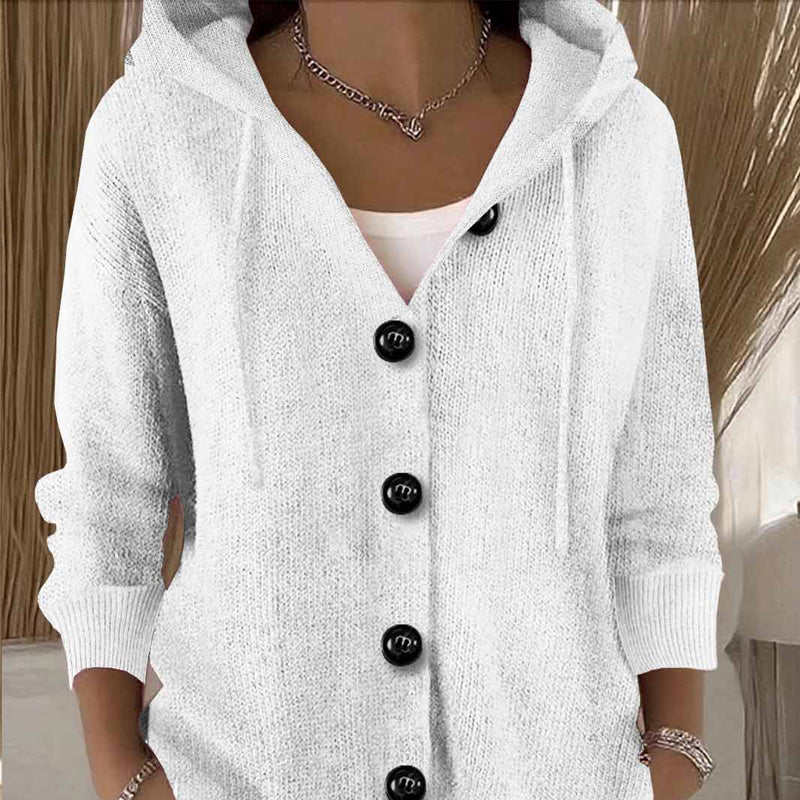 Elena - Chaqueta cárdigan de manga larga con botones
