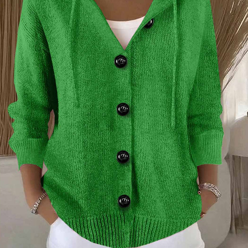 Elena - Chaqueta cárdigan de manga larga con botones