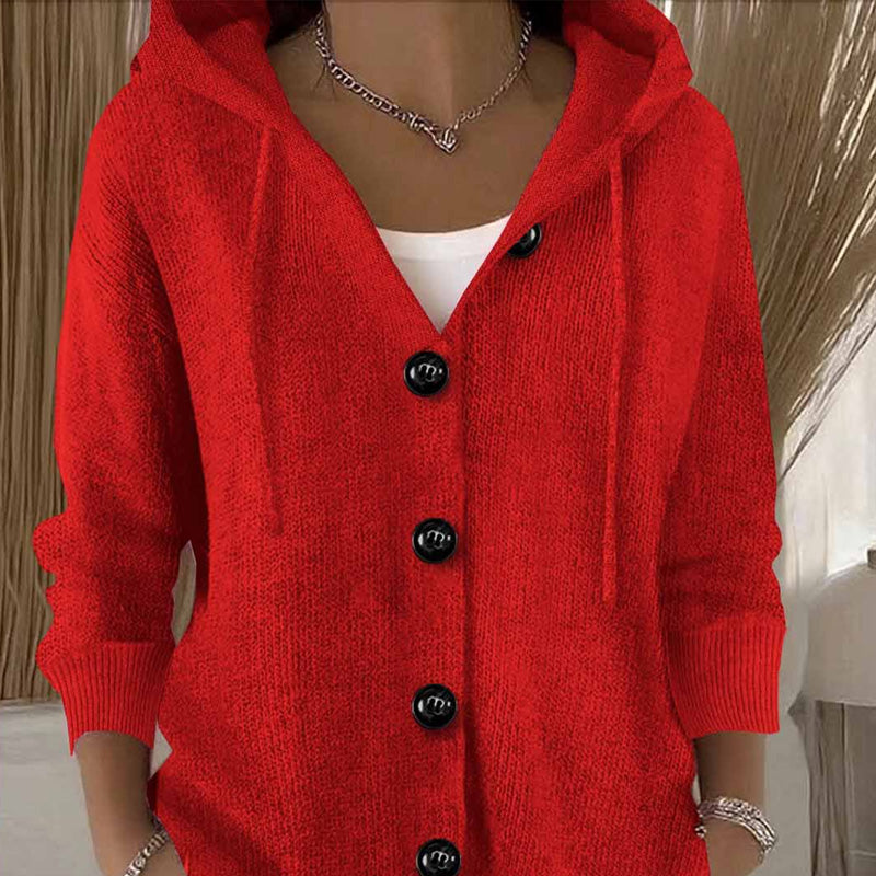 Elena - Chaqueta cárdigan de manga larga con botones
